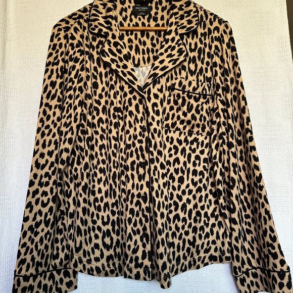 NWT Kate Spade Leopard Print PJ set Super soft - Picture 4 of 8